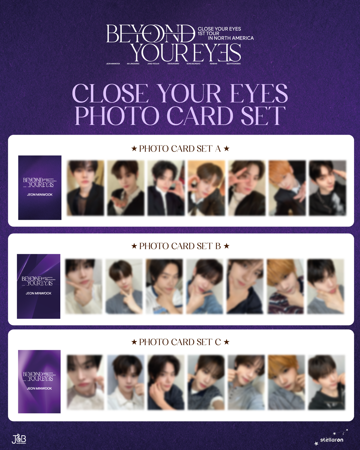 CYE: NORTH AMERICA TOUR Beyond Your Eyes Photo Cards